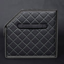 2X Leather Car Boot Organizer Collapsible Foldable Storage Box With Lock Black