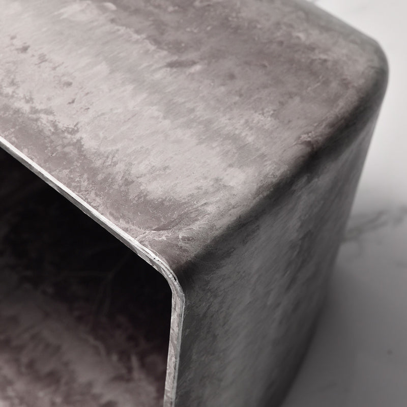 2X 32cm Square Polypropylene Resin Planter Rock Grey Concrete Look Indoor