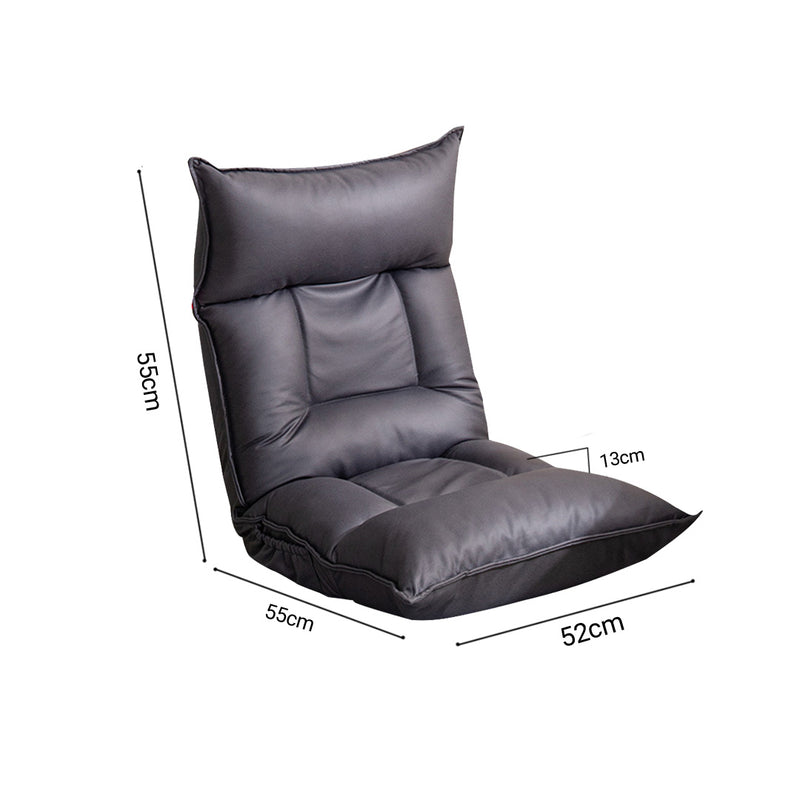 4X Grey Air Leather Lounge Recliner 110x52x13cm 42 Position Waterproof