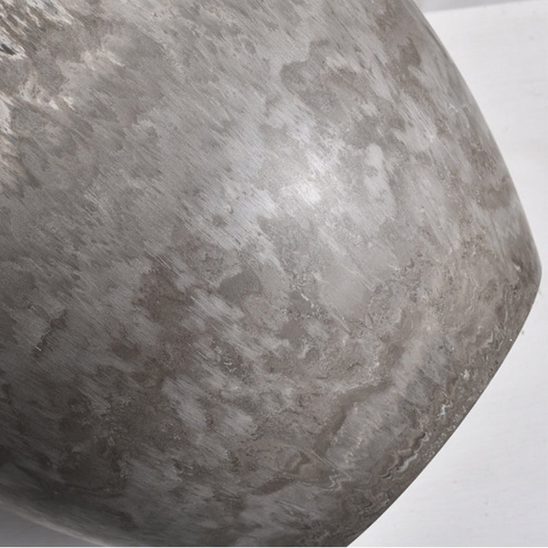 27cm Round Resin Plant Flower Pot Cement Look Grey Indoor Outdoor Planter