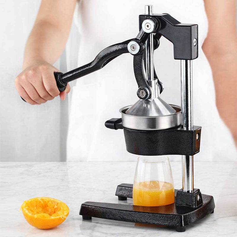 2X Commercial Manual Citrus Juicer Cast Iron 304 Stainless Steel 12cm Cup Green