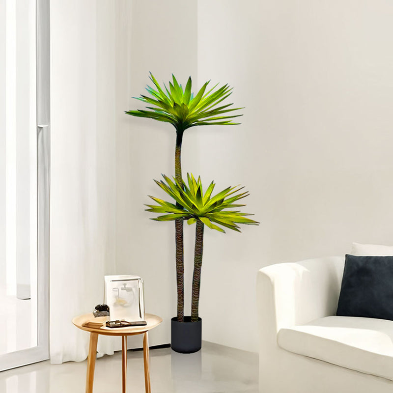 150cm Yucca Artificial Tree Polyurethane Polyethylene Plastic 2 Branches Green