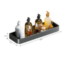 2X 30cm Black Aluminum Wall Mounted Spice Rack Kitchen Storage Organizer