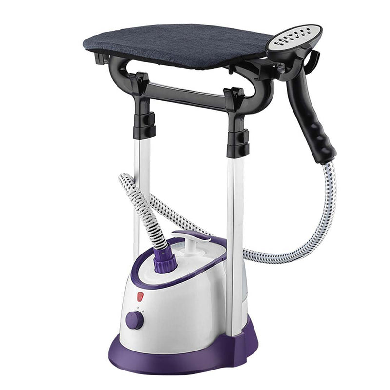 Vertical Garment Steamer 1700ml 1800w Twin Pole Purple Adjustable with Hanger
