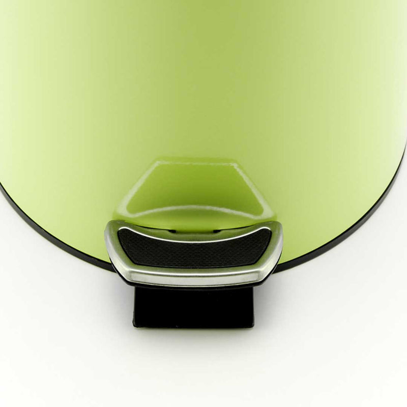 2X 7L Stainless Steel Pedal Bin Green Round Hands-Free Soft Close Removable Inner