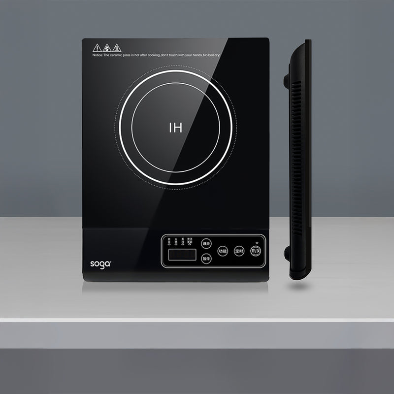 2X 35.5cm Induction Cooktop 2000W Portable Black Crystal Glass Led Display