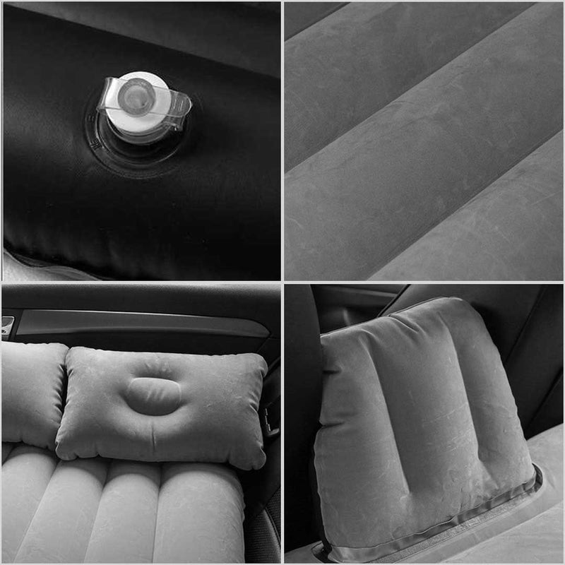 Portable Car Camping Kit 12V Vacuum Inflatable Air Mattress Trunk Organizer Blue