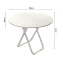 White Minimalist Wood Table 80cm Modern Design Versatile Dining Work Surface