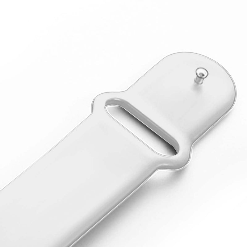 Silicone Sport Watch Replacement Band Compatible B57C White Waterproof Breathable