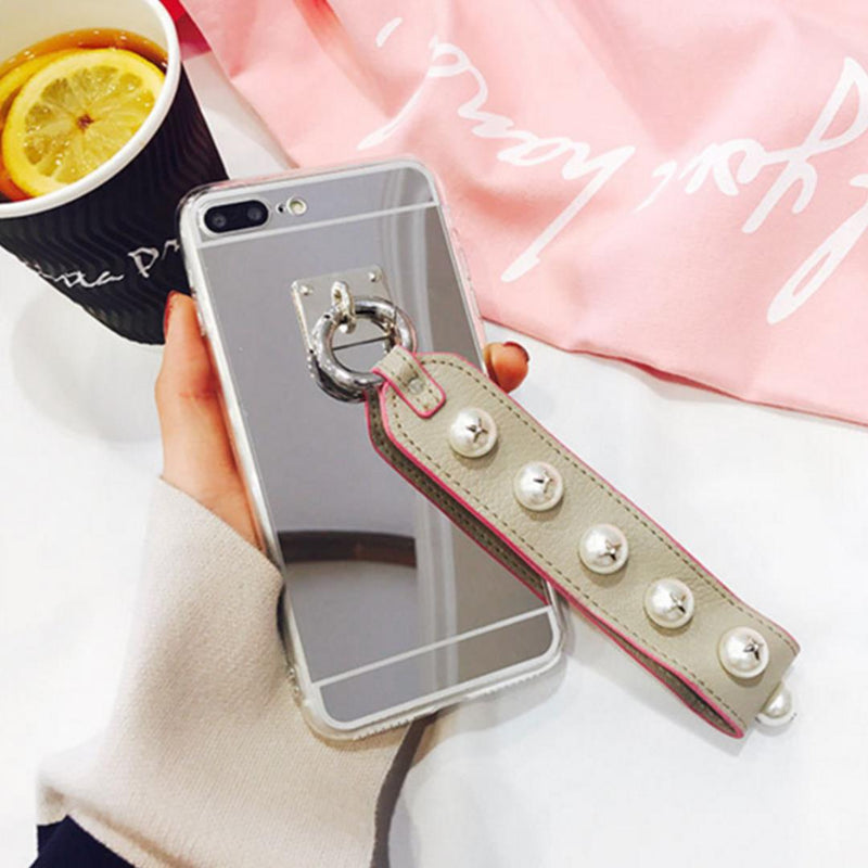 Durable Silver Mirror iPhone 7 Plus Case Shockproof Fashionable Hard Back