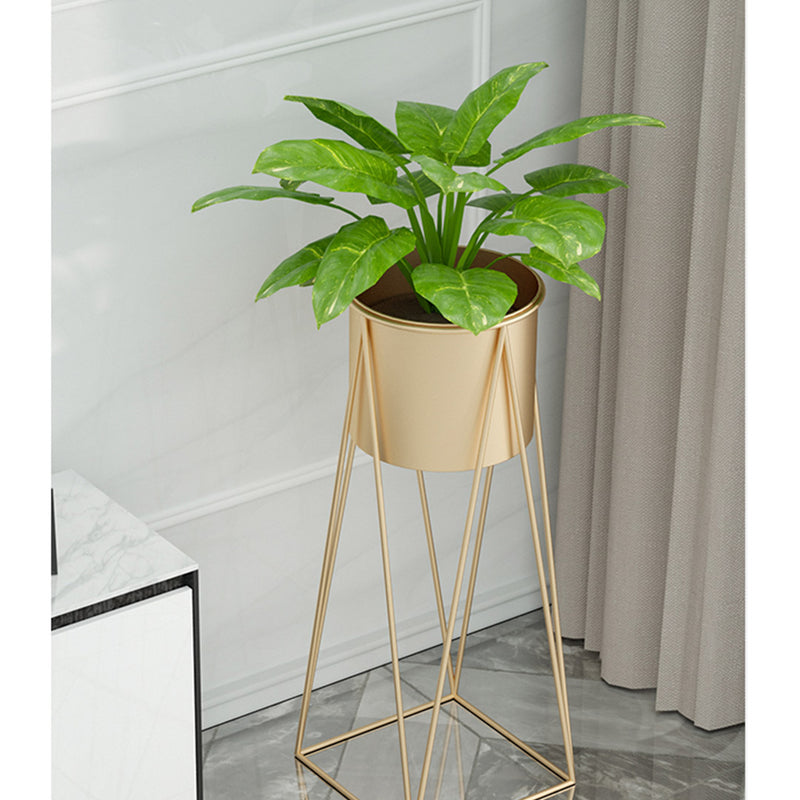 2X 70cm Gold Painted Iron Plant Stand Detachable Enamel Pot Corner