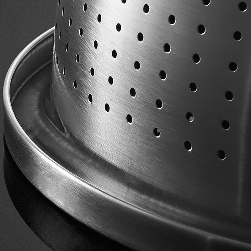 2X 3Pc 18/10 Stainless Steel Perforated Nesting Colanders 20cm 24cm 26cm Silver