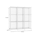 White Portable 9 Cube Storage Organizer Foldable DIY Modular Space Saver Shelf