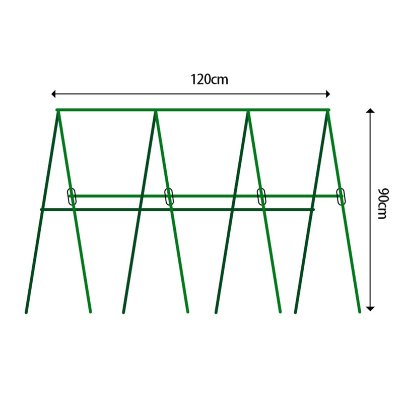 Adjustable Metal Plant Trellis 120x90cm Green Garden Outdoor Vine Support Frame