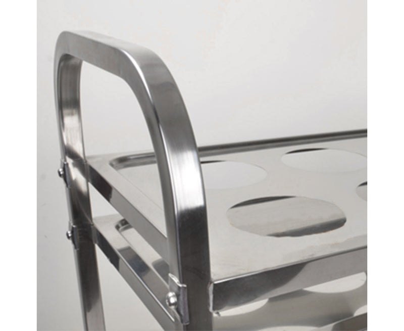2X Stainless Steel Kitchen Trolley 8 Compartment Condiment Spice Holder Cart