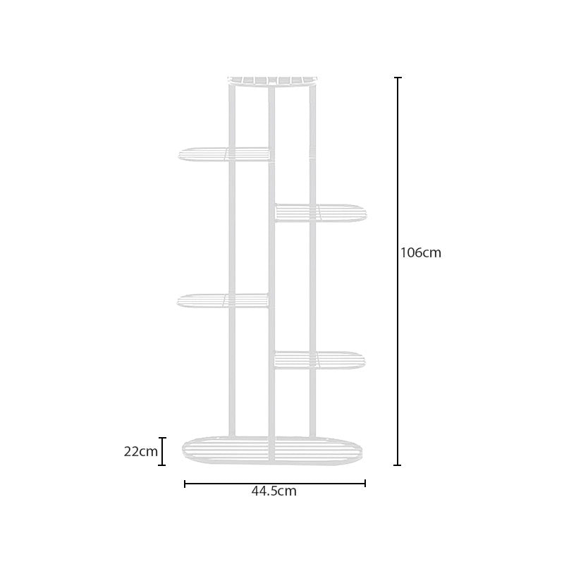 2X 6 Tier Metal Plant Stand White 7 Pots Indoor Outdoor Storage Display Rack