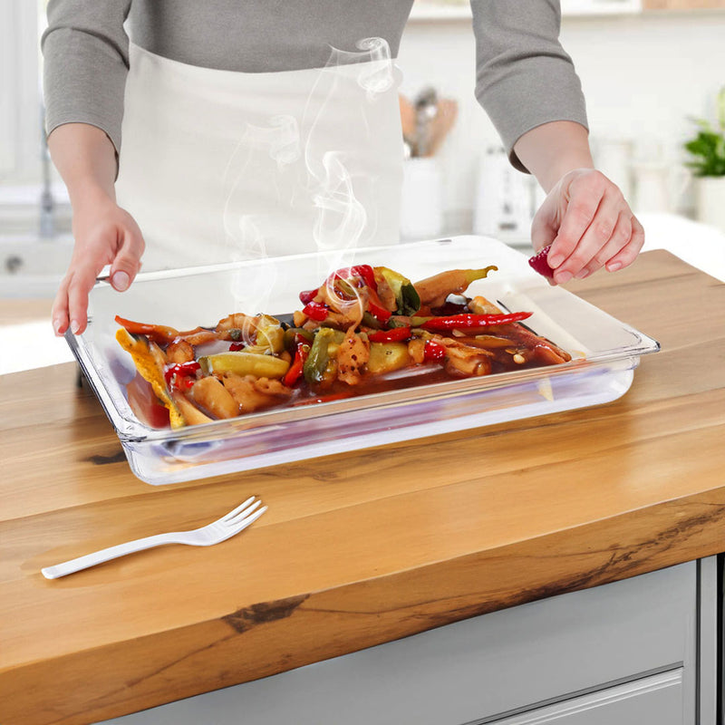 100mm Clear GN Pan Polycarbonate Food Tray Dishwasher Safe Transparent