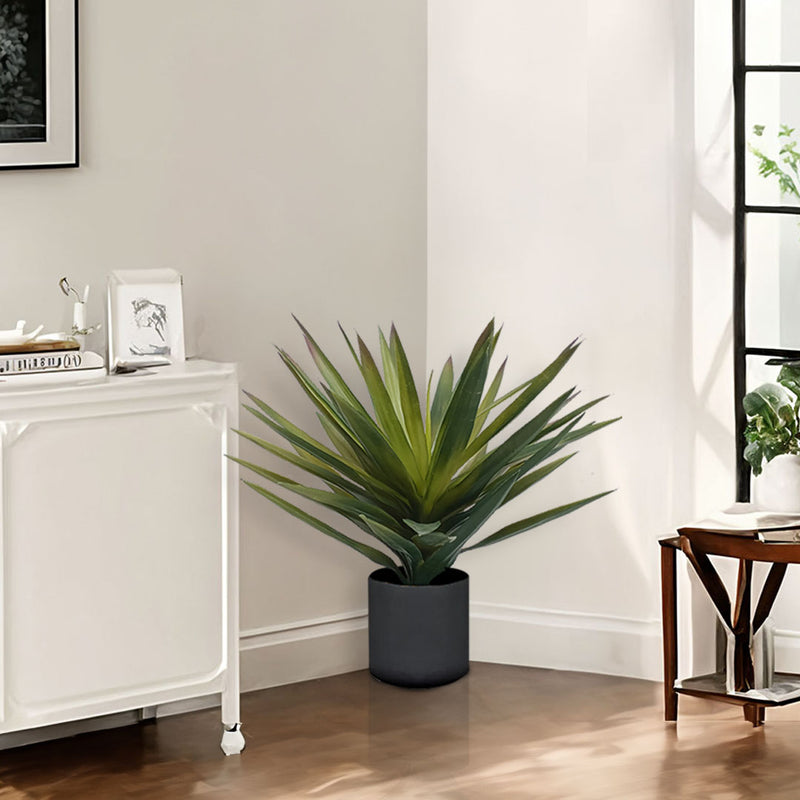 45cm Yucca Artificial Plant Single Branch Polyurethane Plastic Tabletop Green