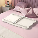 White Portable Bed Desk Adjustable Folding with Drawer and Cup Holder 60x48x28cm