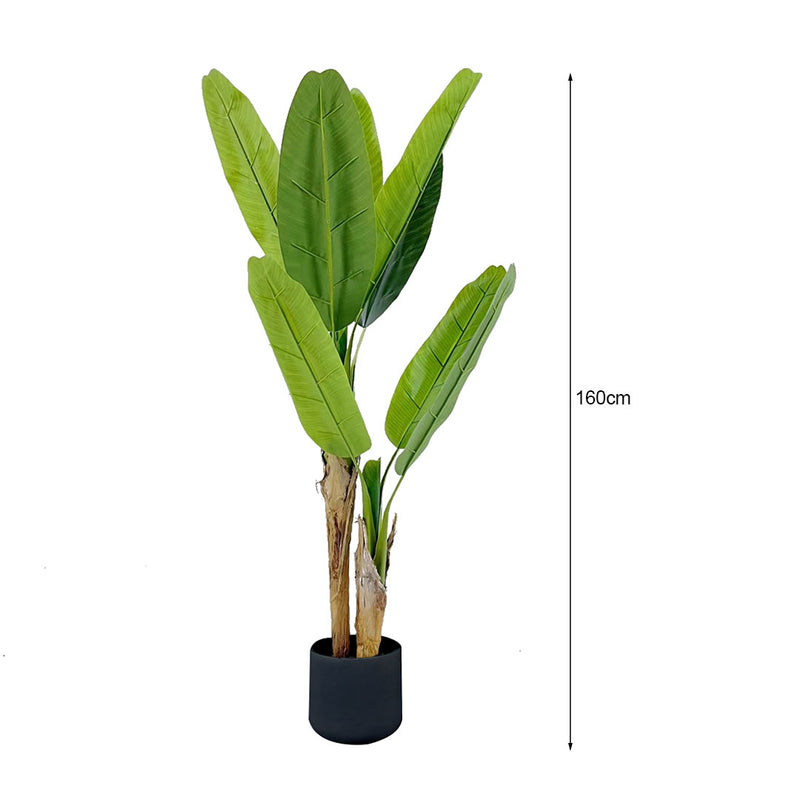 2X 160cm Artificial Banana Plant Polyurethane Polyethylene Plastic Green