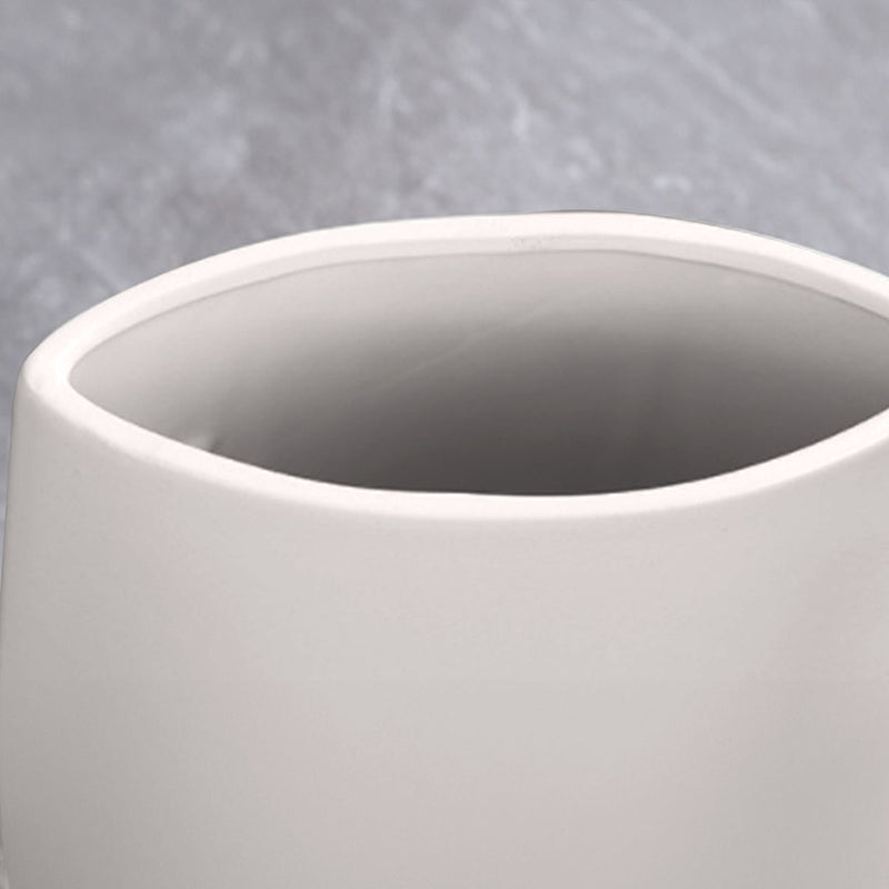 2X Handcrafted Ceramic Square Vase 33x43cm Matte Gray Modern Abstract