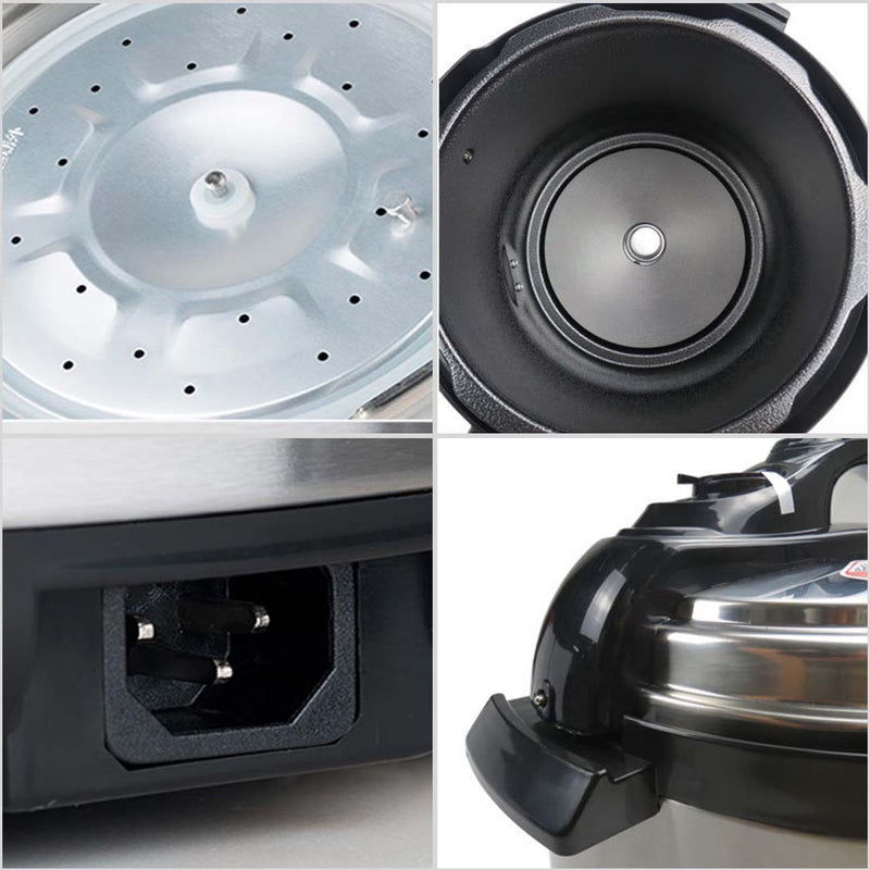 2X 10L Stainless Steel Electric Pressure Cooker Nonstick 1600W Programmable
