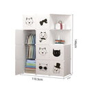 10 Cubes Portable White Wardrobe Modular Foldable Organizer Closet With Doors