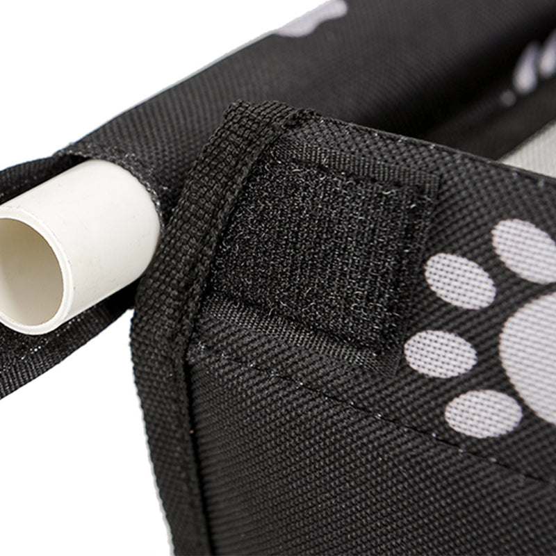 2X Pet Booster Car Seat 600D Oxford 40x30x25cm Waterproof Black Paw Print