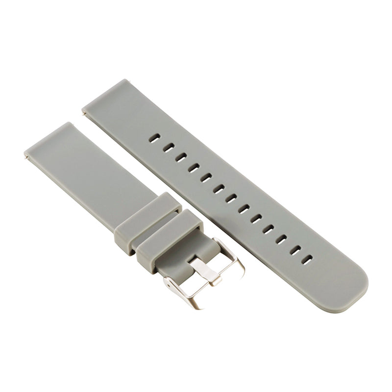 Silicone Replacement Watch Band Compatible Model P8 Waterproof Sweatproof Grey