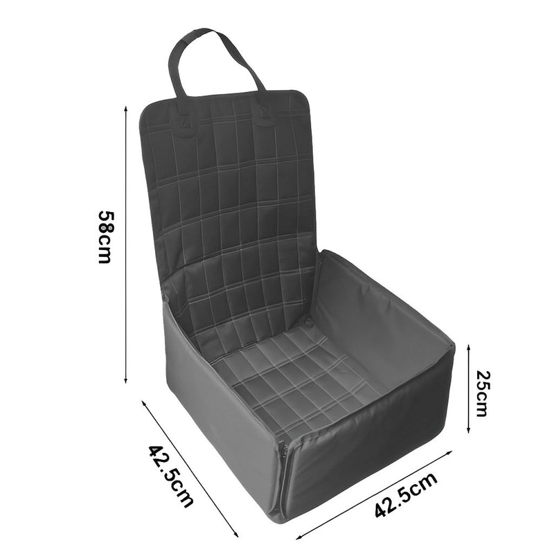 2X Black Oxford Car Pet Sitting Bag Breathable Non-Slip Portable Travel Bed