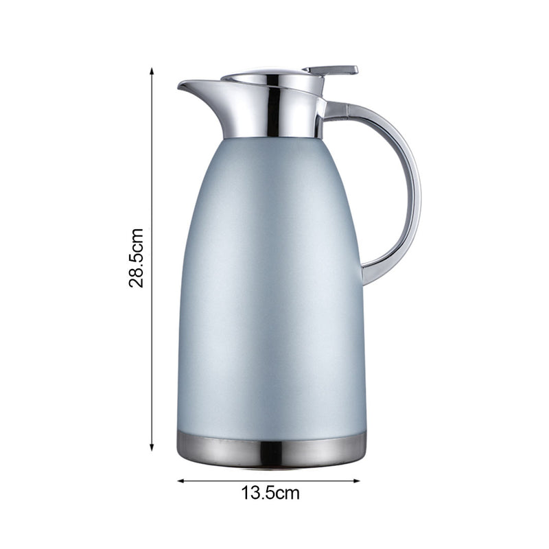 2.3L Blue 3 Layer Vacuum Insulated Stainless Steel Flask Wide Mouth Leakproof Lid