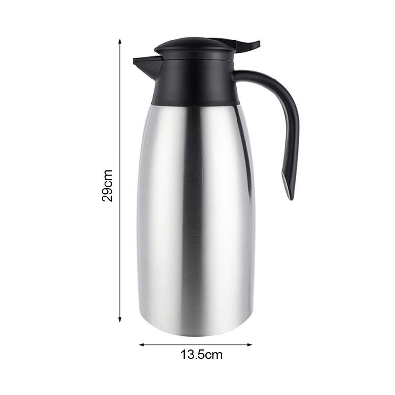 2X 2.0L 3 Layer Stainless Steel Vacuum Insulated Thermal Flask Silver