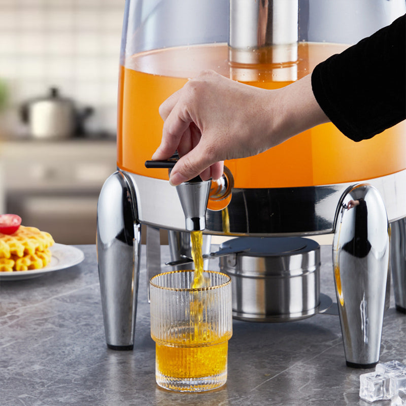 Stainless Steel 12L Beverage Dispenser Hot Cold Drink Chafer Urn Silver