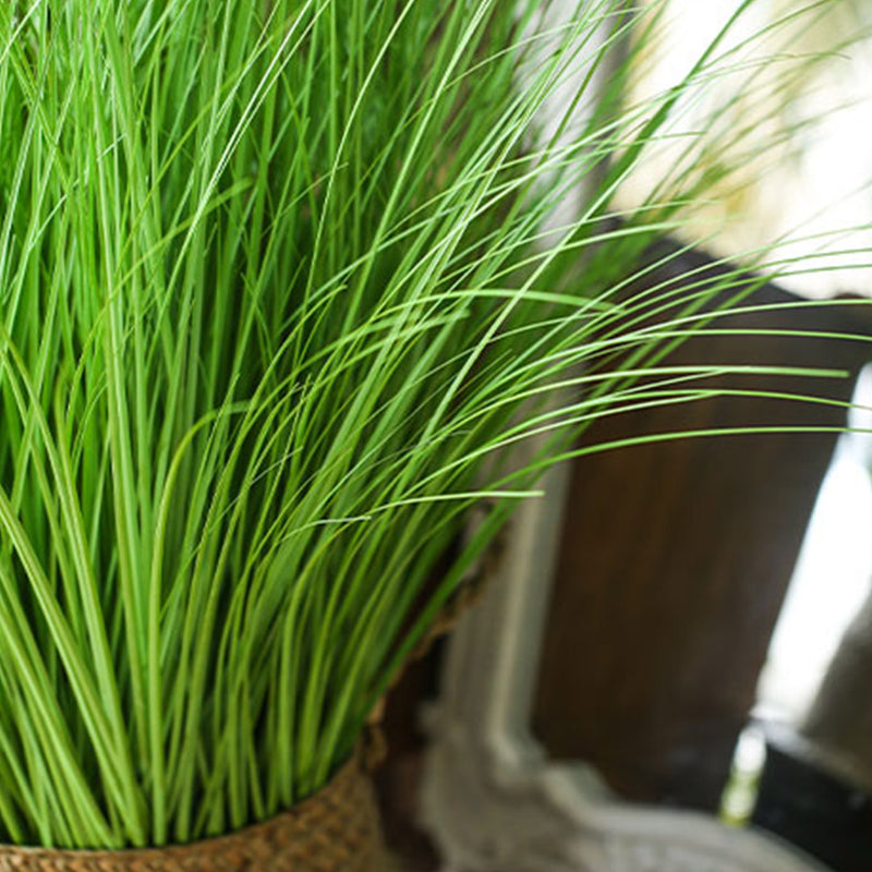 Artificial Potted Bulrush Grass Plant 110cm Realistic Indoor Outdoor Green White