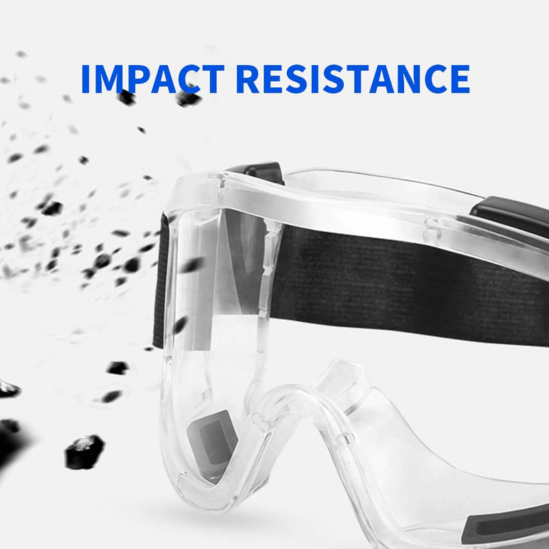 2X Safety Goggles Polycarbonate Lens Anti Fog Uv Windproof Fits Over Glasses
