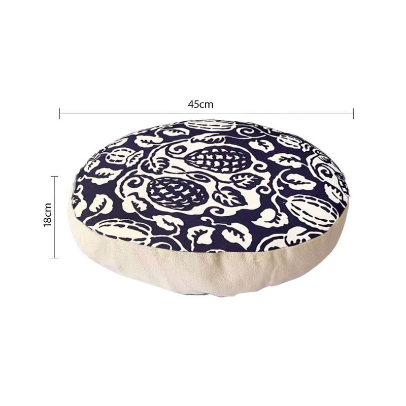 2X 45x45x18cm Polyester Cotton Pouf Cushion Epp Particle Insert Multicolor