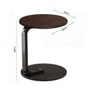 Wood Board Mini Side Table 50cm Movable Lightweight Black Frame Versatile Use