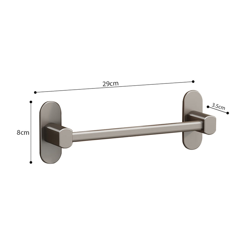 Wall Mounted Slipper Rack Aluminum Black Space Saving Waterproof 29cm