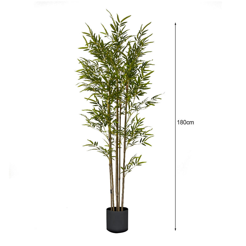 Artificial Bamboo Plant 180cm 7 Branches Green Polyurethane Plastic 2X