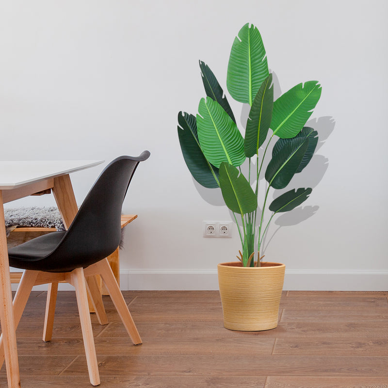 2X 180cm Artificial Bird of Paradise Plant in Pot with Woven Seagrass Basket