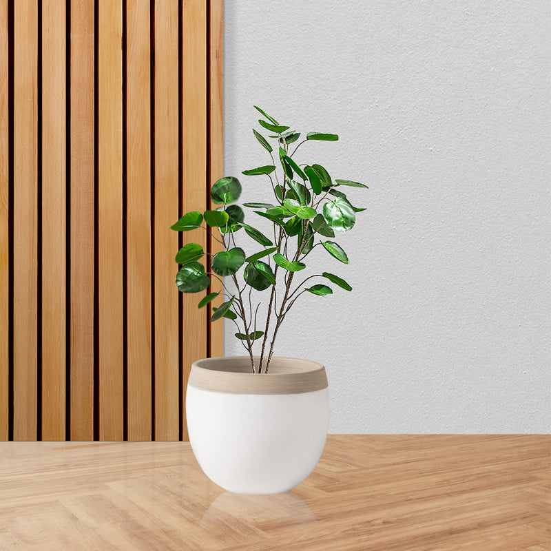 2X 95cm Artificial Potted Tree Polyethylene Realistic Green Leaves