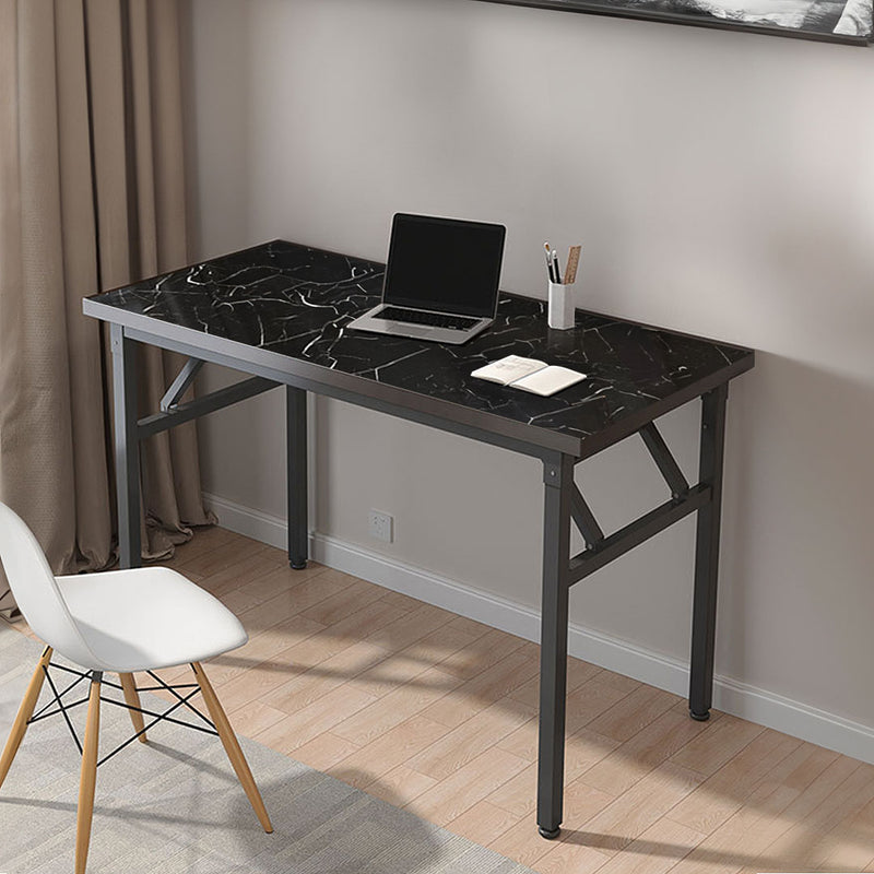 2X Black Stone Foldable Computer Study Table 120x60x75cm Easy Assembly
