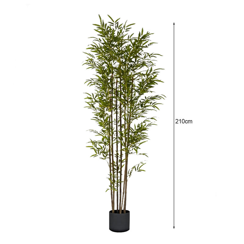 2X 210cm Artificial Bamboo Plant 7 Branches Realistic Plastic Indoor