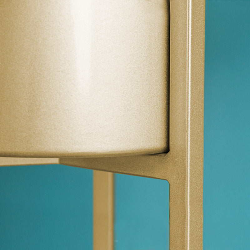 Metal Plant Stand Gold 30CM With 20cm Enamel Pot Corner Slim Indoor
