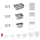 12X Stainless Steel Gastronorm GN Pan Full Size 6.5cm Deep Tray With Lid