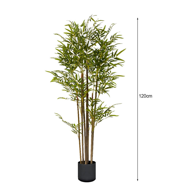 Artificial Bamboo Plant Polyurethane Polyethylene Plastic 120cm 7 Branches Green