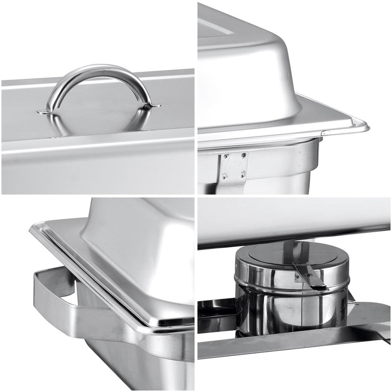 9L Stainless Steel Full Size Chafing Dish Buffet Food Warmer Mirror Finish