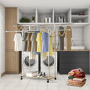 200cm Stainless Steel Clothes Rack Portable Floor Standing Laundry Organizer
