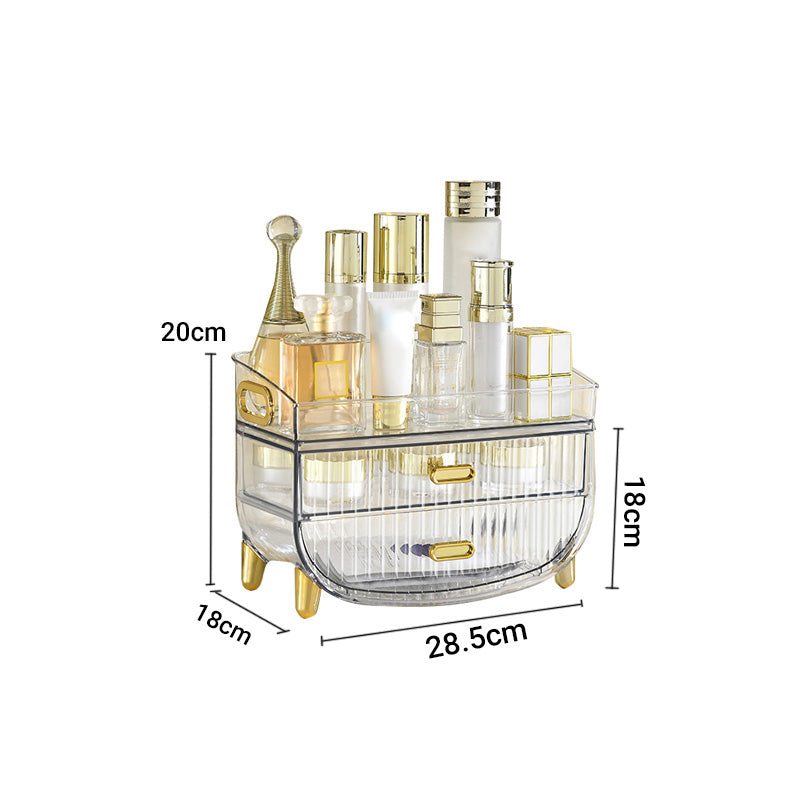 2X 3 Tier Transparent Cosmetic Organizer Skincare Jewelry Holder Vanity Drawer