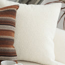 White Throw Pillow 50cm Polyester Cotton Soft Durable Home Decor Cushion